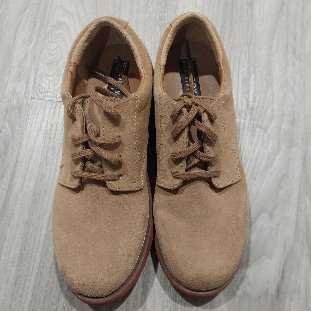 Sperry Boys Tevin Tan Buck School Shoes Sz 4.5